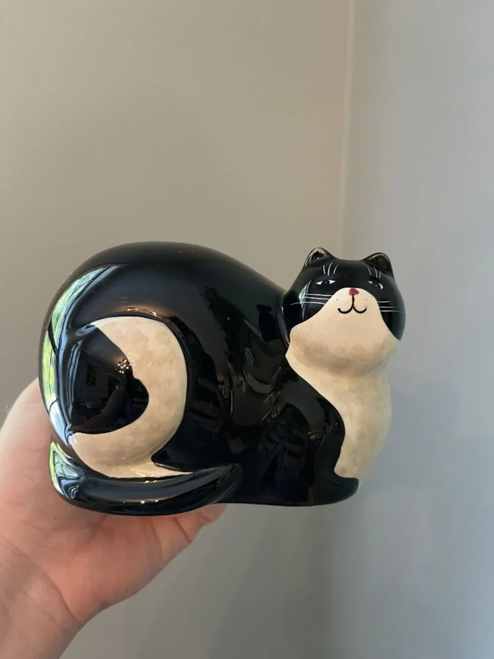 Vintage Warren Kimble Fat Cat Black White Scrubby Sponge Holder Sink Caddy